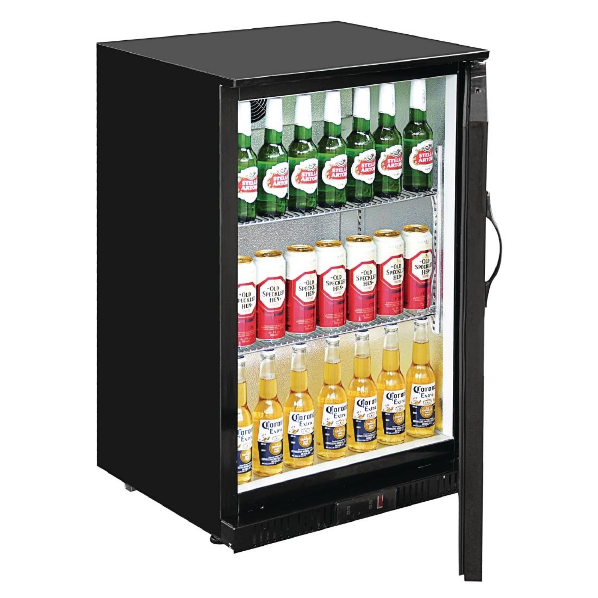 Picture of Polar G-Series 900mm Single Solid Door Back Bar Cooler in Black 138Ltr