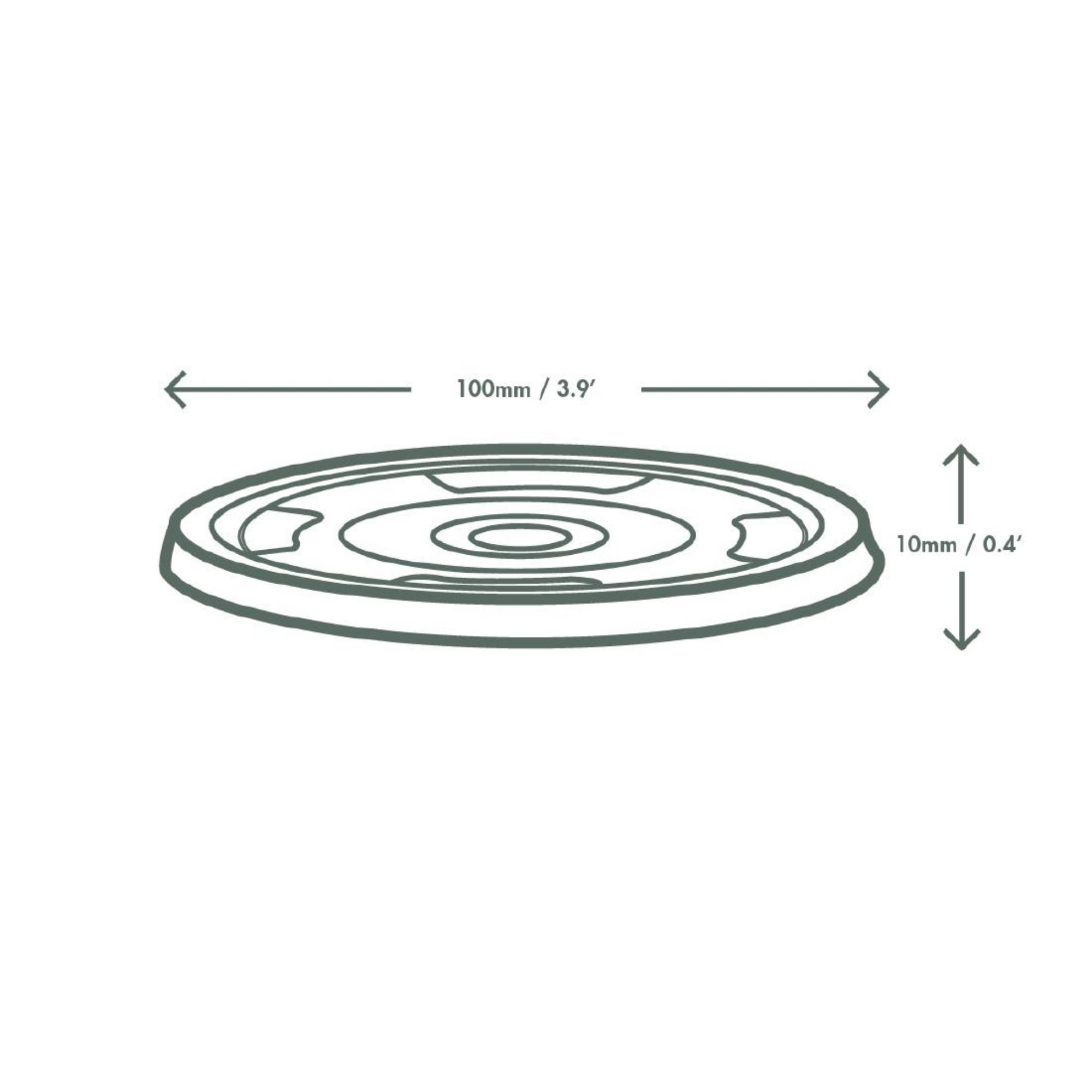 Picture of Vegware Compostable Cold Cup Flat Lids 340ml / 12oz and 455ml / 16oz (1000 pack)