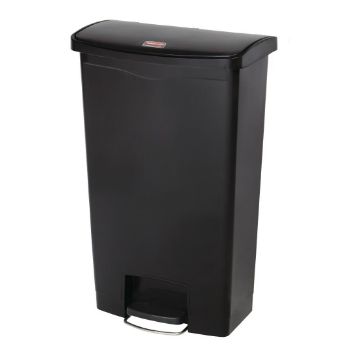 Picture of Rubbermaid Slim Jim Pedal Bin Black 68Ltr