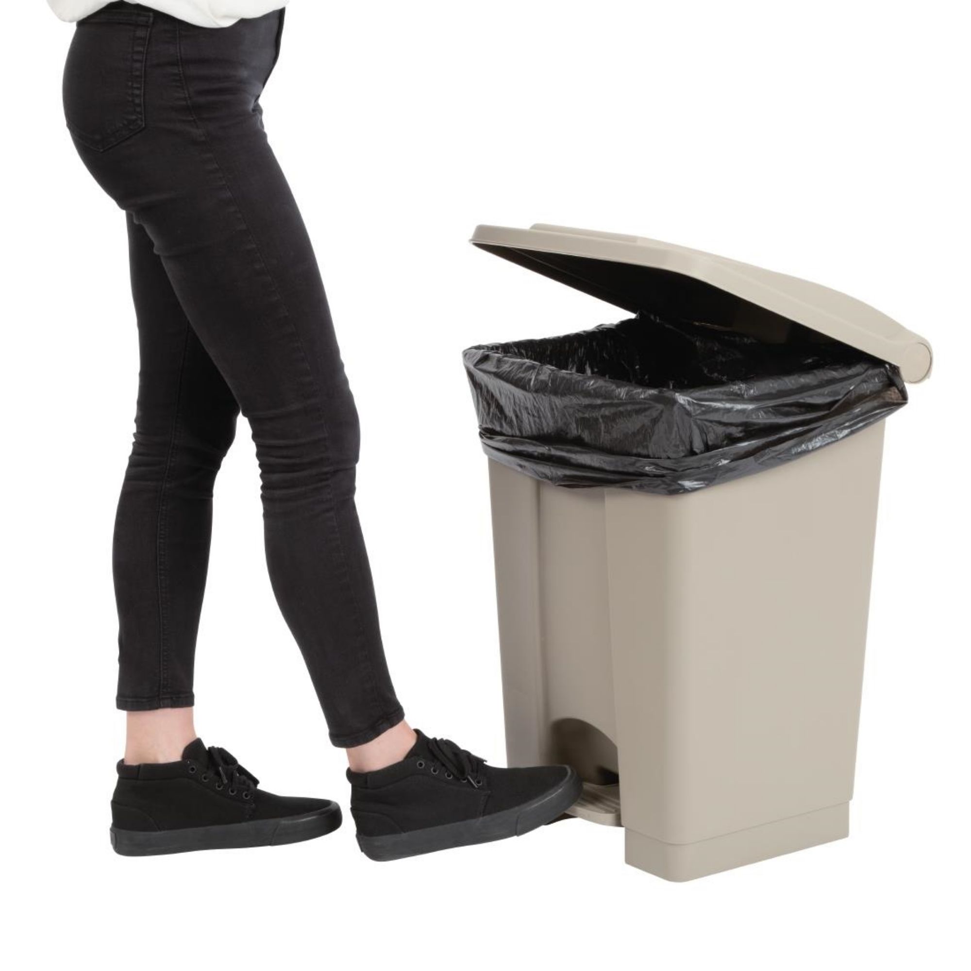 Picture of Jantex Kitchen Pedal Bin Beige 45Ltr