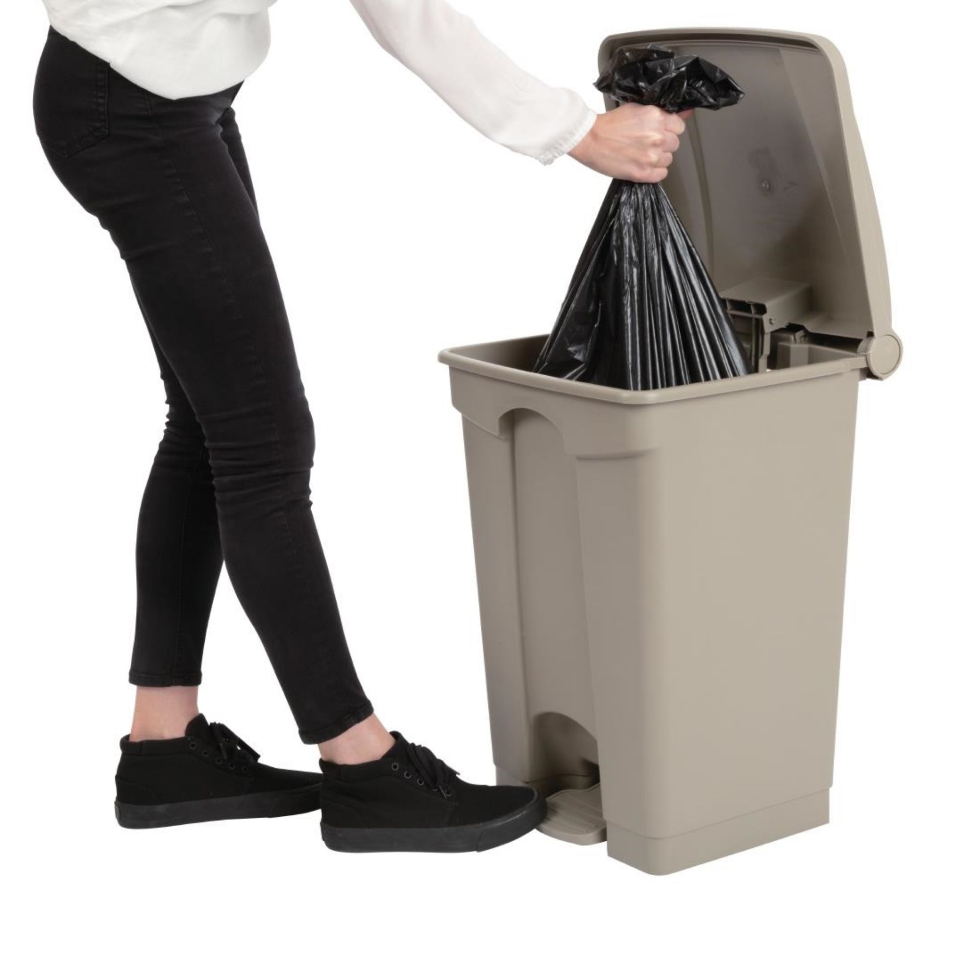 Picture of Jantex Kitchen Pedal Bin Beige 45Ltr