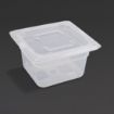 Picture of Vogue Polypropylene 1/6 Gastronorm Container with Lid 100mm (4 pack)