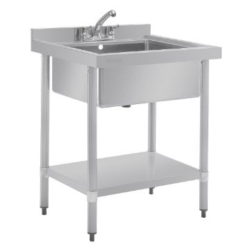Picture of Vogue Stainless Steel Midi Pot Wash Sink with Undershelf