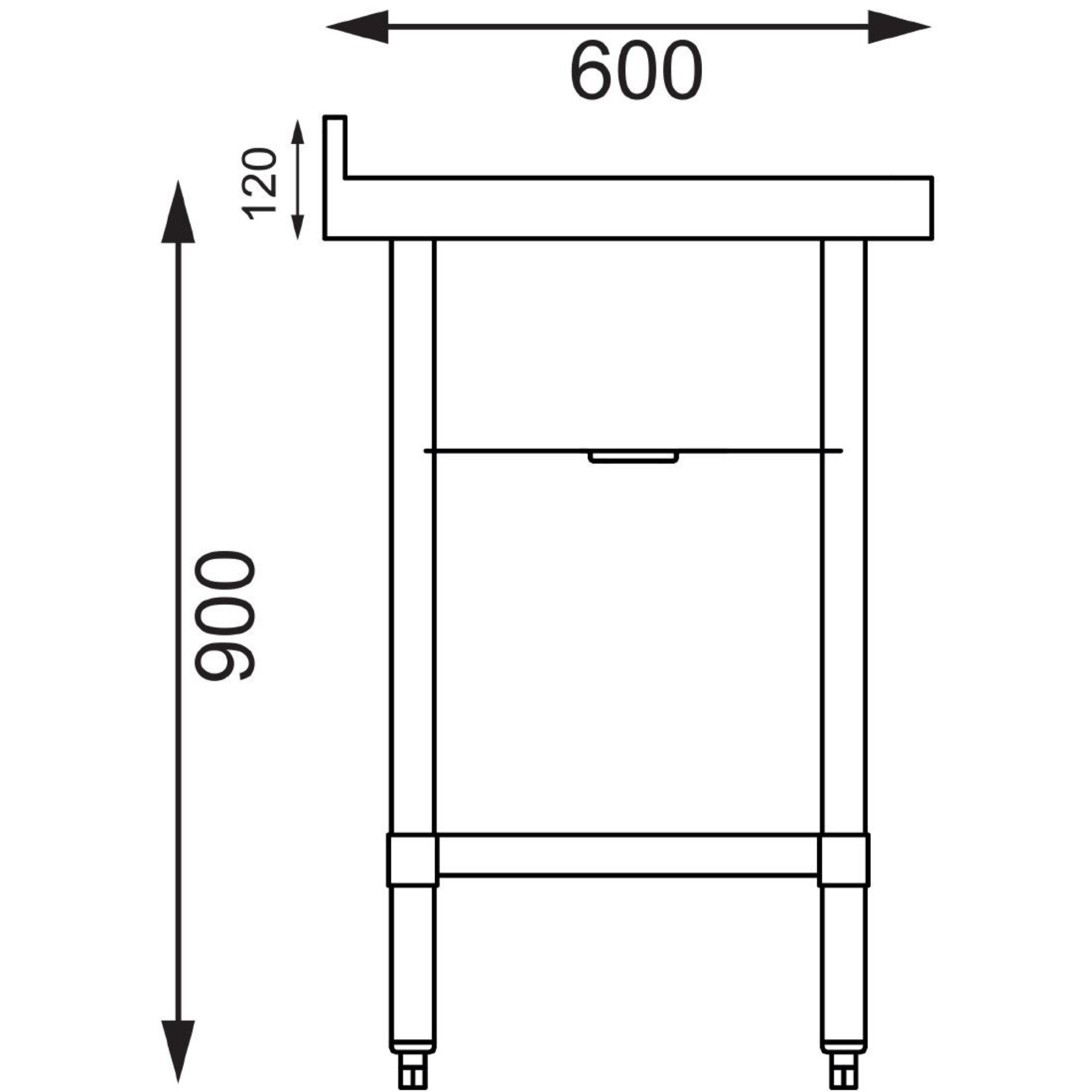 Picture of Vogue Stainless Steel Midi Pot Wash Sink with Undershelf