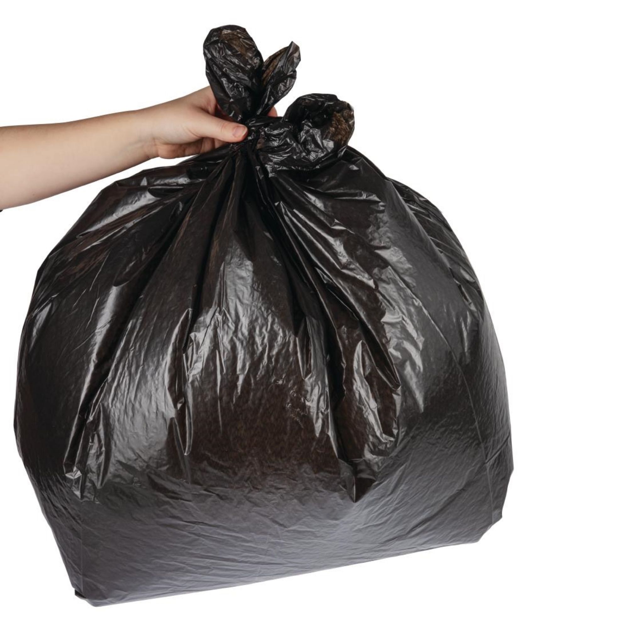 Picture of Jantex Medium Medium-Duty Black Bin Bags 70Ltr (Pack of 200)