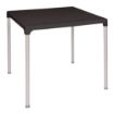 Picture of Black Square Table with Aluminium Legs 750mm