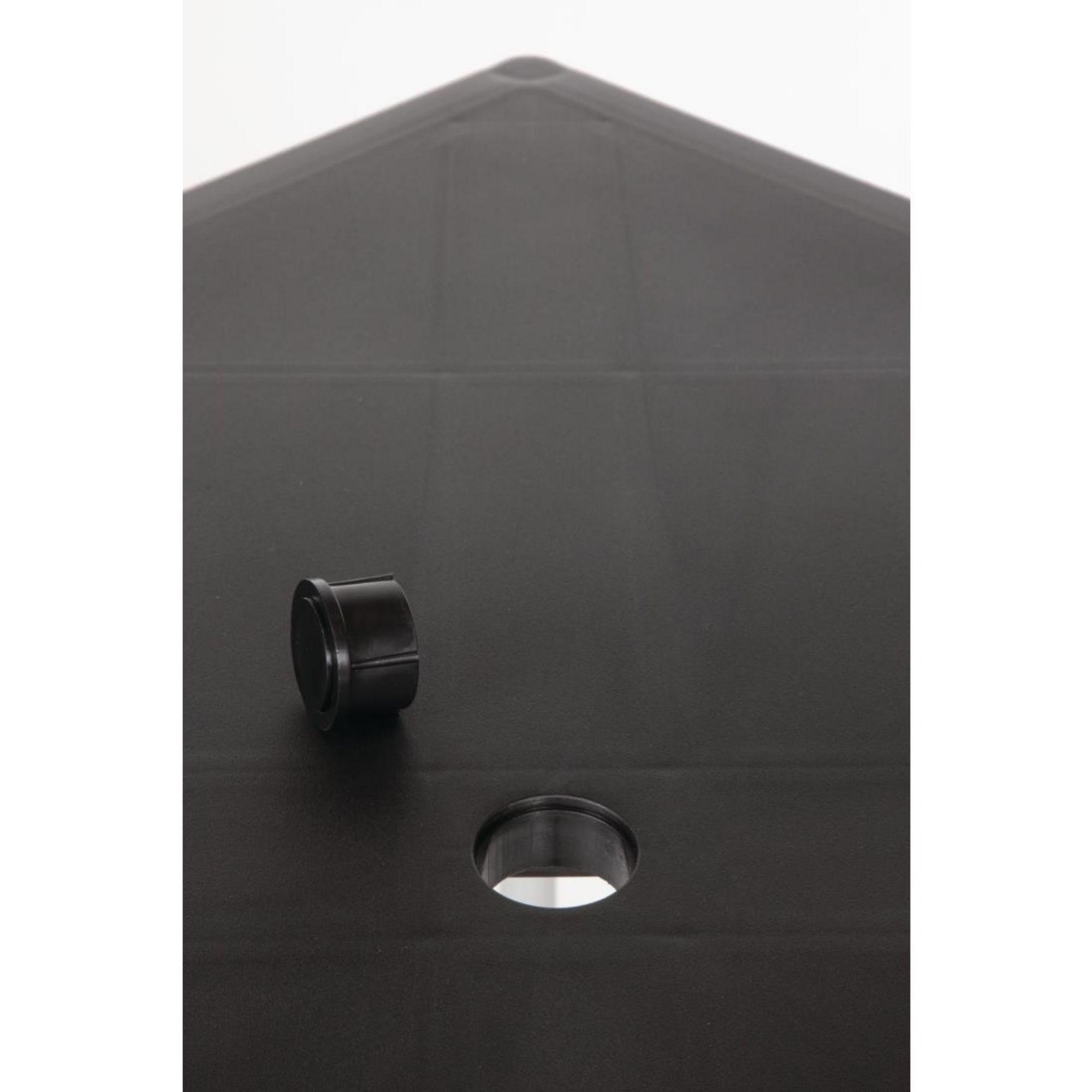 Picture of Black Square Table with Aluminium Legs 750mm
