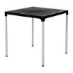 Picture of Black Square Table with Aluminium Legs 750mm