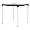 Picture of Black Square Table with Aluminium Legs 750mm