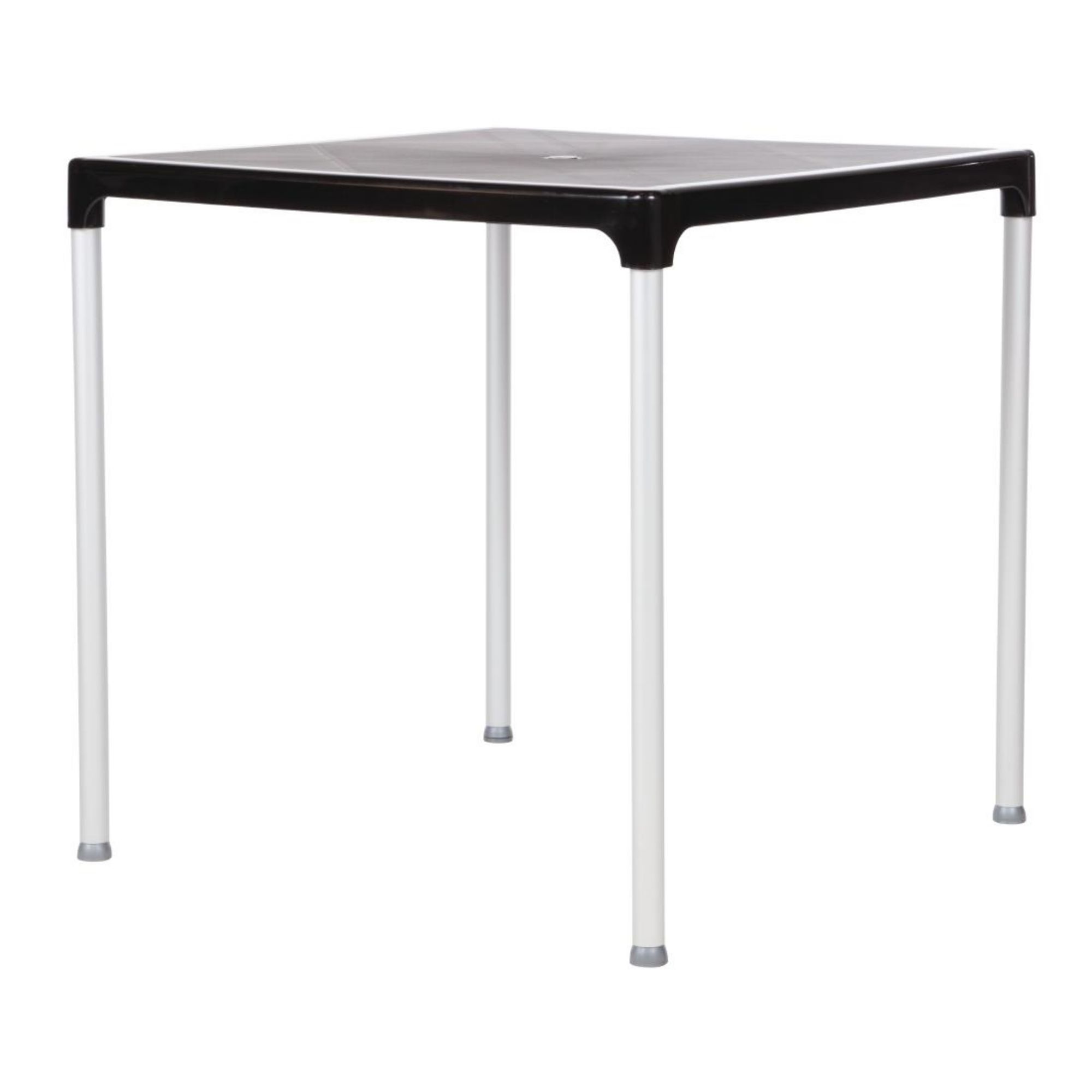 Picture of Black Square Table with Aluminium Legs 750mm