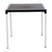 Picture of Black Square Table with Aluminium Legs 750mm