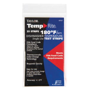 Picture of Dishwasher Temperature Test Strip (Pack of 25)