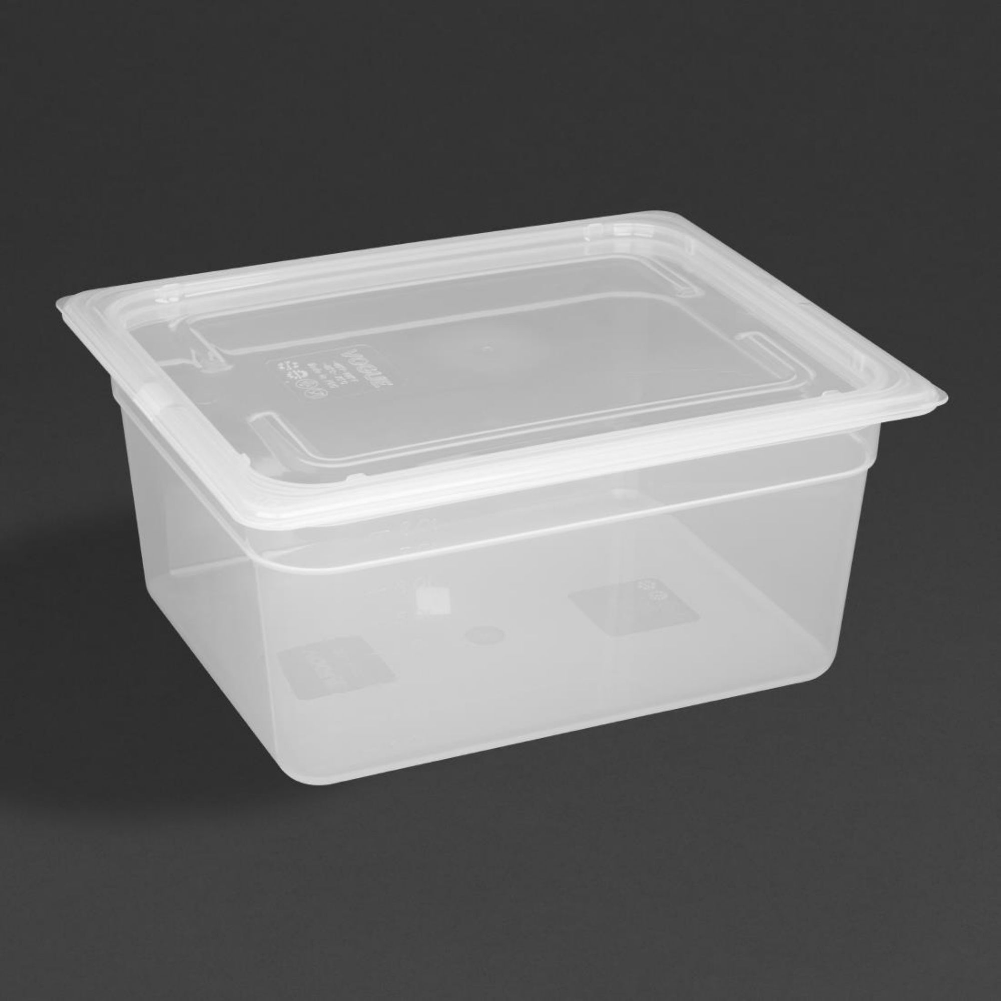 Picture of Vogue Polypropylene 1/2 Gastronorm Container with Lid 150mm (Pack of 4)