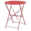 Picture of Bolero Pavement Style Round Steel Table Red 595mm