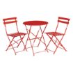 Picture of Bolero Pavement Style Round Steel Table Red 595mm