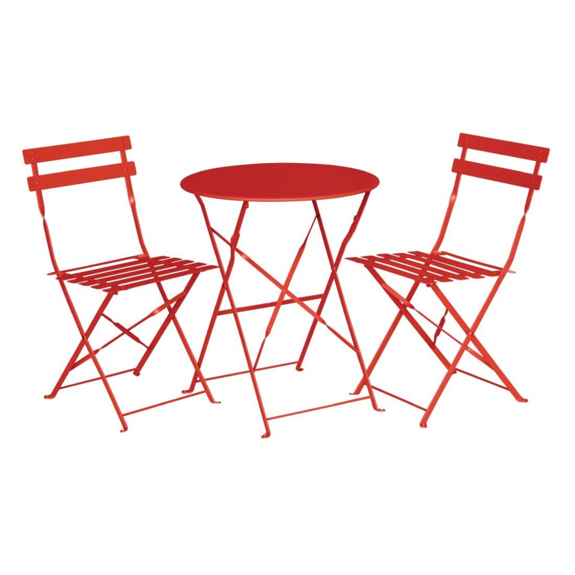 Picture of Bolero Pavement Style Round Steel Table Red 595mm
