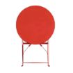 Picture of Bolero Pavement Style Round Steel Table Red 595mm