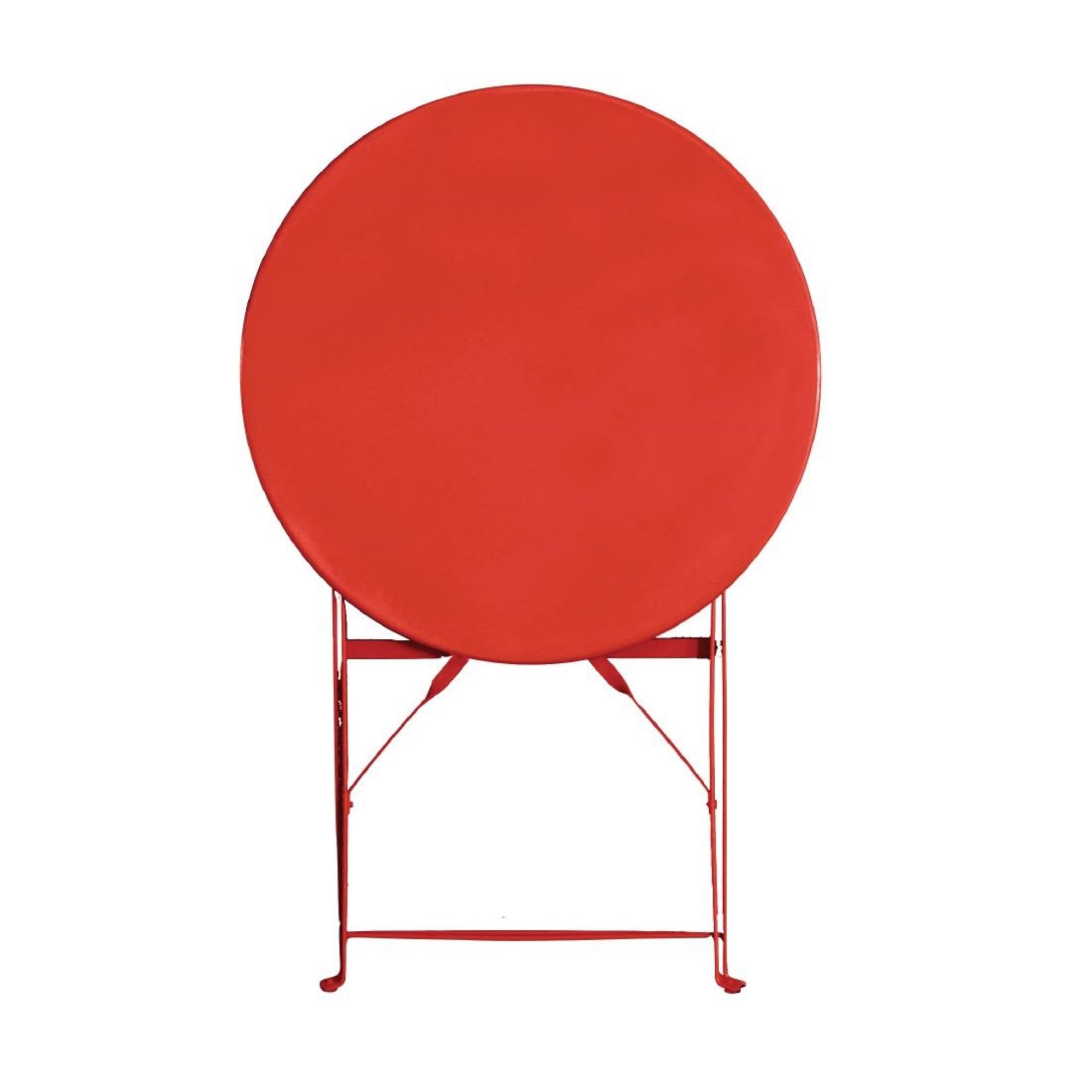 Picture of Bolero Pavement Style Round Steel Table Red 595mm