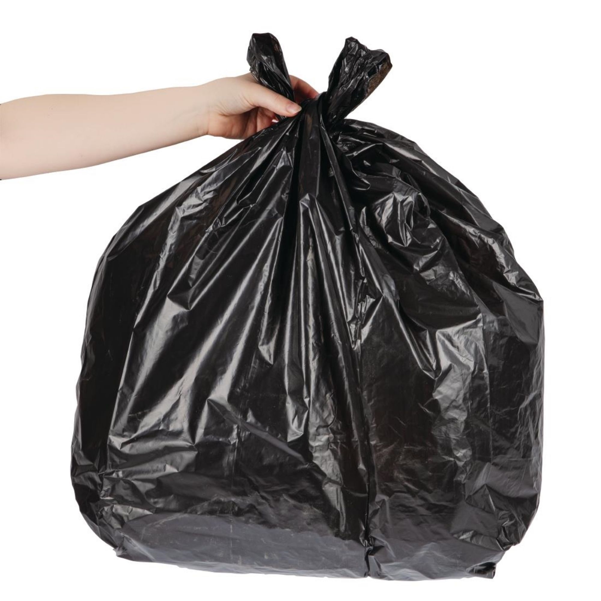 Picture of Jantex Medium Extra Heavy-Duty Black Bin Bags 70Ltr (Pack of 200)