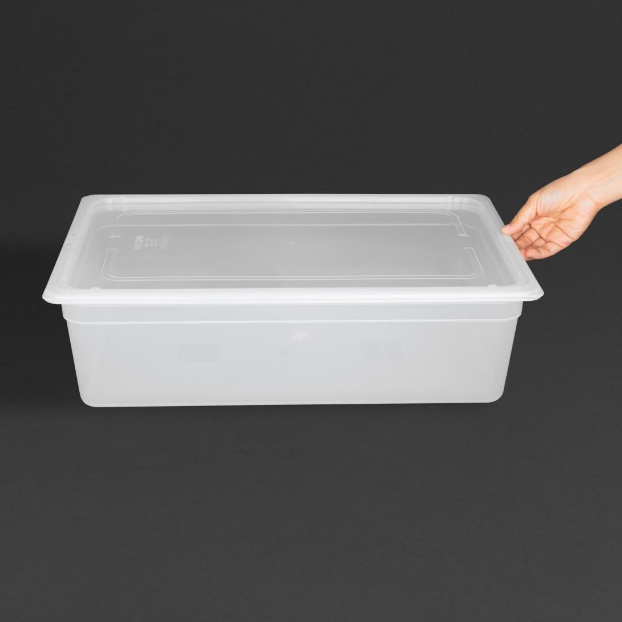 Picture of Vogue Polypropylene 1/1 Gastronorm Container with Lid 150mm (Pack of 2)