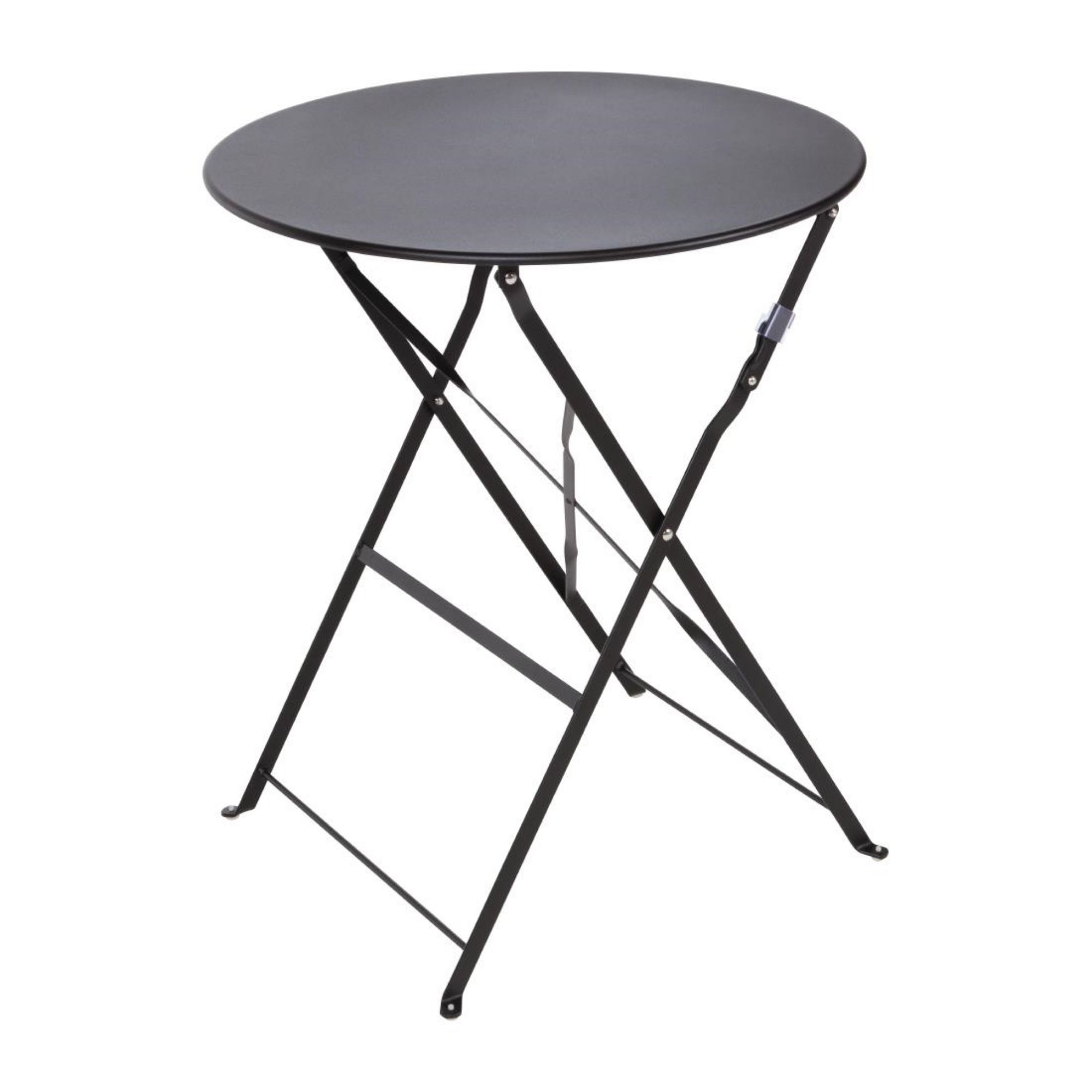 Picture of Bolero Black Pavement Style Steel Table 595mm