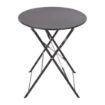 Picture of Bolero Black Pavement Style Steel Table 595mm
