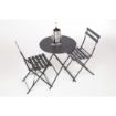 Picture of Bolero Black Pavement Style Steel Chairs (Pack of 2)