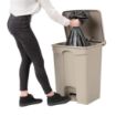 Picture of Jantex Kitchen Pedal Bin Beige 65Ltr