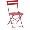 Picture of Bolero Red Pavement Style Steel Chairs (Pack of 2)