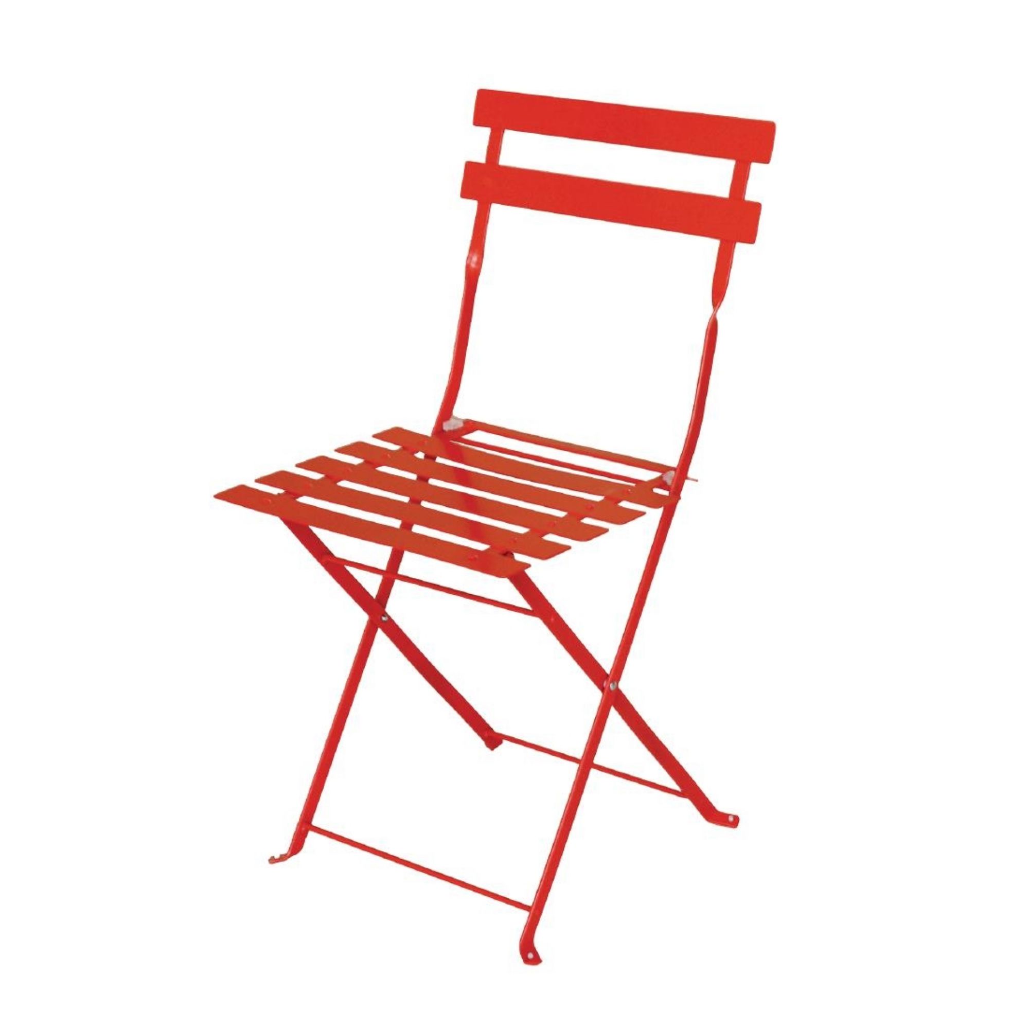 Picture of Bolero Red Pavement Style Steel Chairs (Pack of 2)