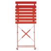 Picture of Bolero Red Pavement Style Steel Chairs (Pack of 2)
