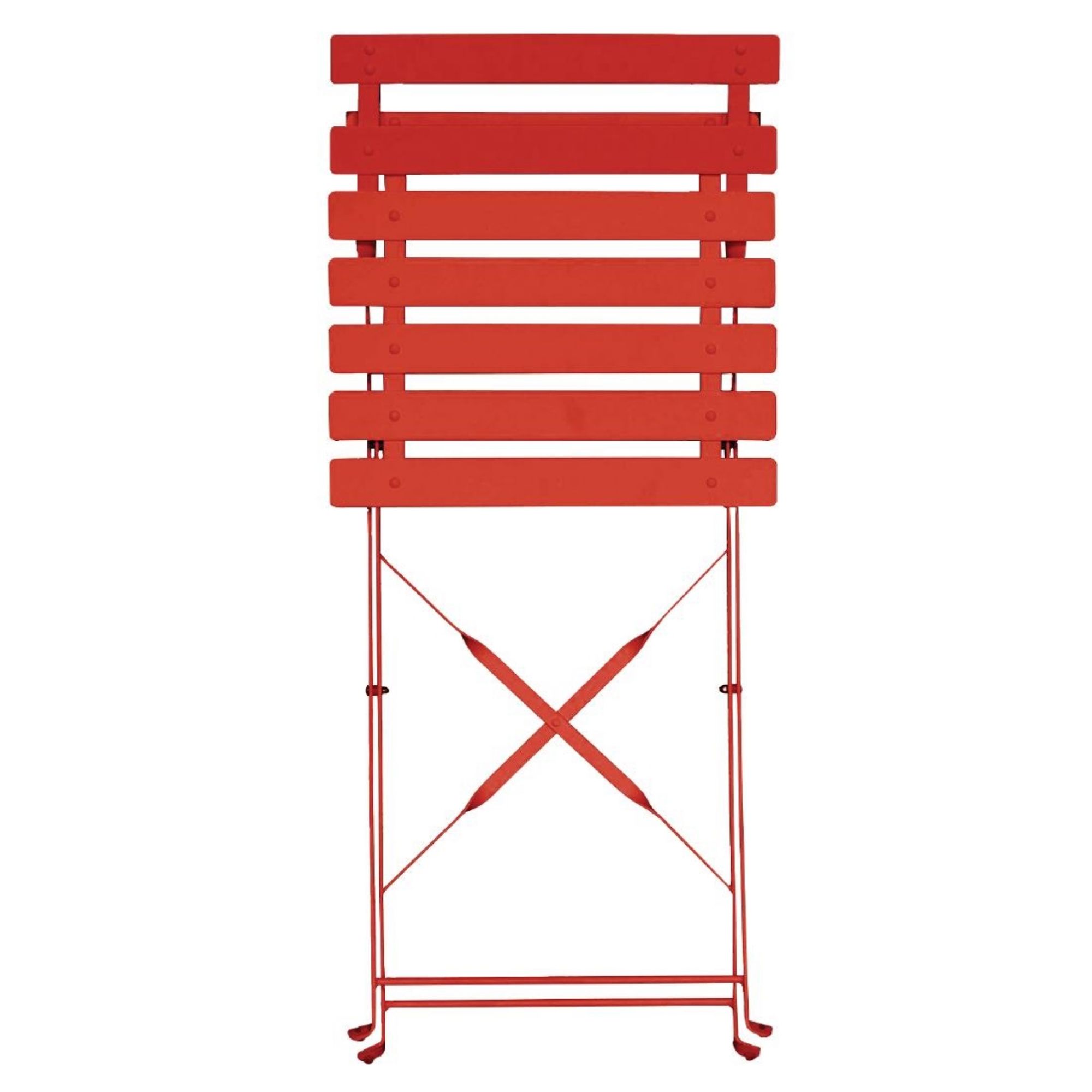 Picture of Bolero Red Pavement Style Steel Chairs (Pack of 2)