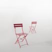 Picture of Bolero Red Pavement Style Steel Chairs (Pack of 2)