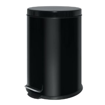 Picture of Pedal Bin Black Stainless Steel 20Ltr