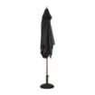 Picture of Bolero Square Double Pulley Parasol 2.5m Diameter Black