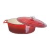 Picture of Vogue Red Oval Casserole Dish 6Ltr