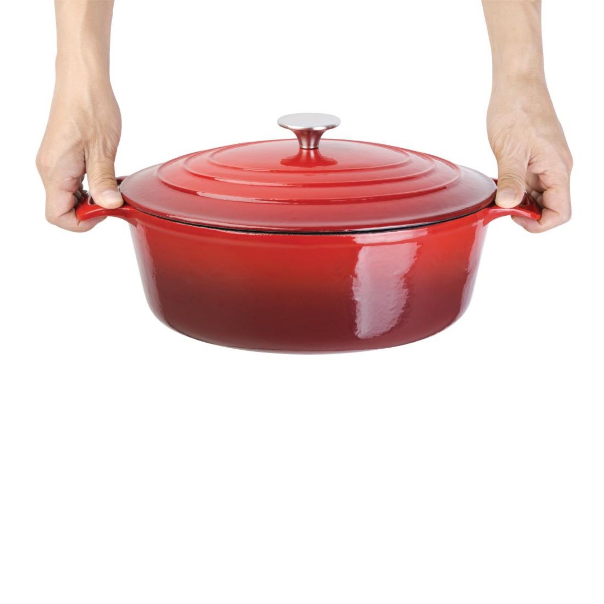 Picture of Vogue Red Oval Casserole Dish 6Ltr
