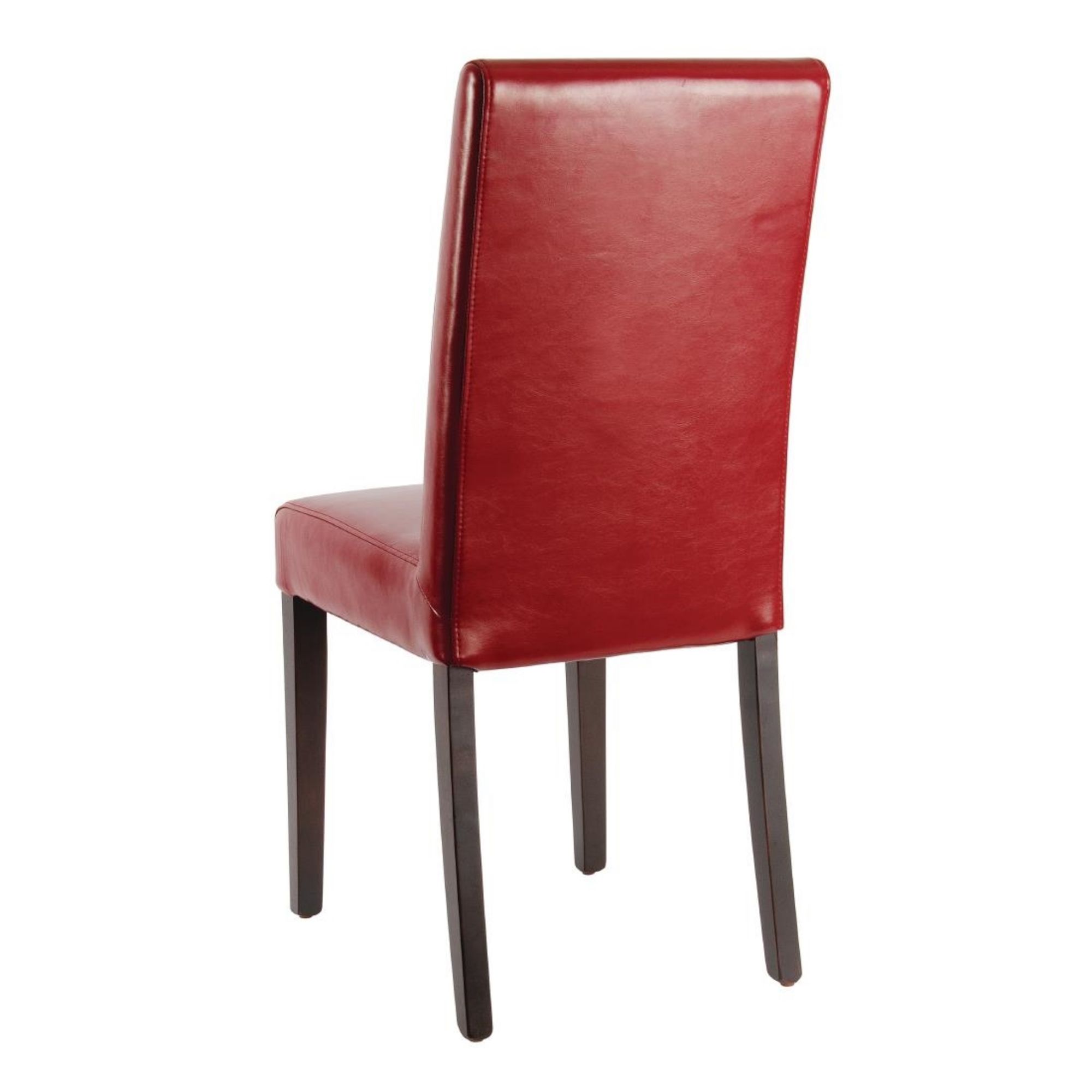 Picture of Bolero Faux Leather Dining Chairs Red (Pack of 2)