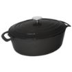 Picture of Vogue Black Oval Casserole Dish 6Ltr