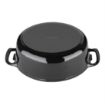 Picture of Vogue Black Oval Casserole Dish 6Ltr