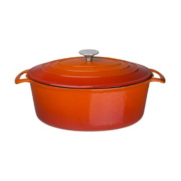 Picture of Vogue Orange Oval Casserole Dish 6Ltr