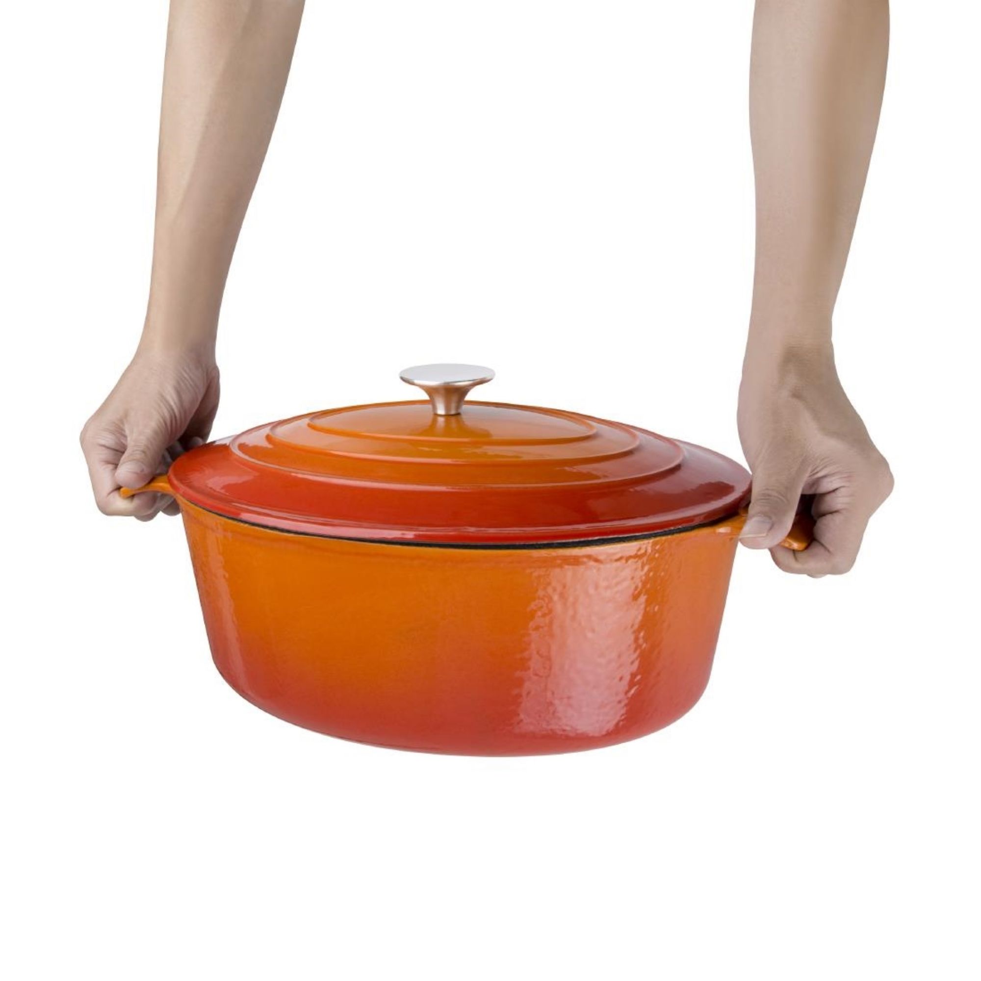Picture of Vogue Orange Oval Casserole Dish 6Ltr