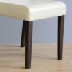 Picture of Bolero Faux Leather Dining Chairs Cream (Pack of 2)