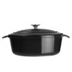 Picture of Vogue Black Oval Casserole Dish 5Ltr