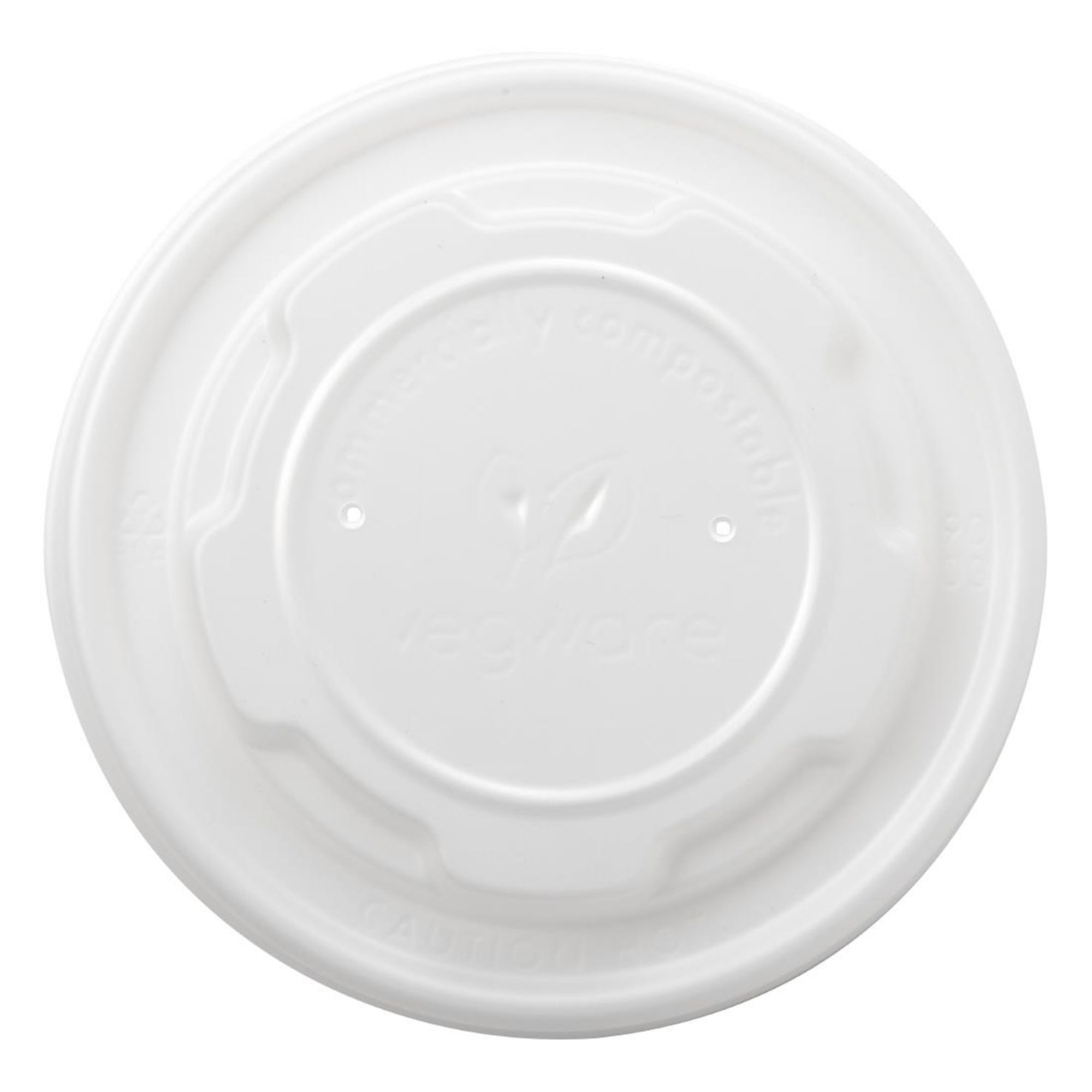 Picture of Vegware Compostable Hot Food Pot Flat Lids 170ml / 6oz and 230ml / 8oz