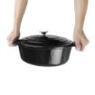 Picture of Vogue Black Oval Casserole Dish 5Ltr