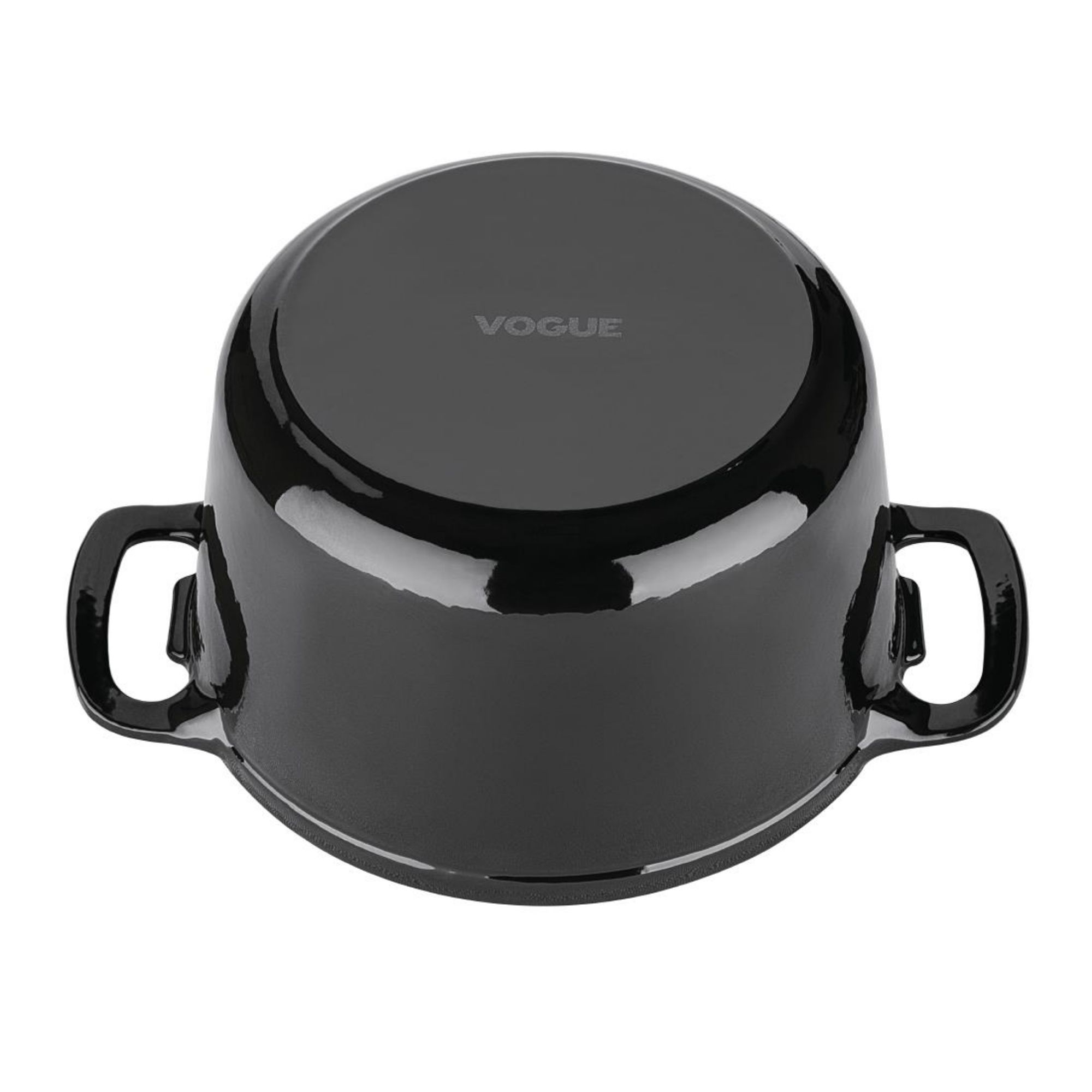 Picture of Vogue Black Round Casserole Dish 4Ltr