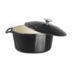 Picture of Vogue Black Round Casserole Dish 4Ltr