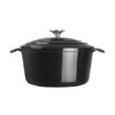 Picture of Vogue Black Round Casserole Dish 4Ltr