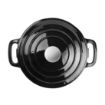 Picture of Vogue Black Round Casserole Dish 4Ltr